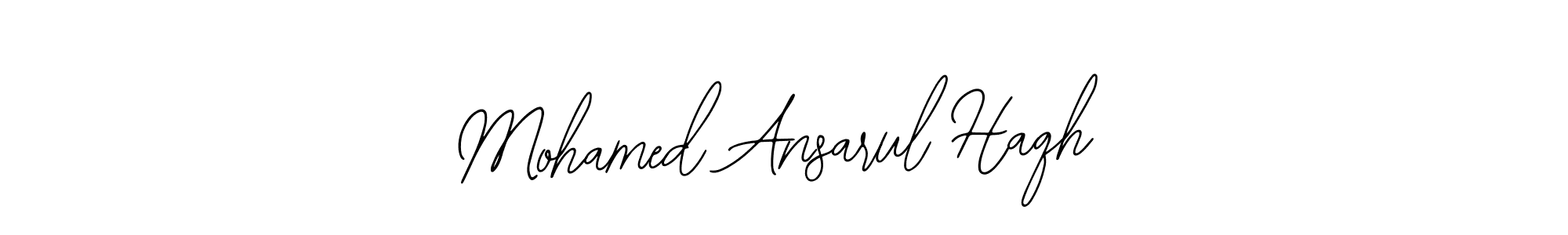 Use a signature maker to create a handwritten signature online. With this signature software, you can design (Bearetta-2O07w) your own signature for name Mohamed Ansarul Haqh. Mohamed Ansarul Haqh signature style 12 images and pictures png