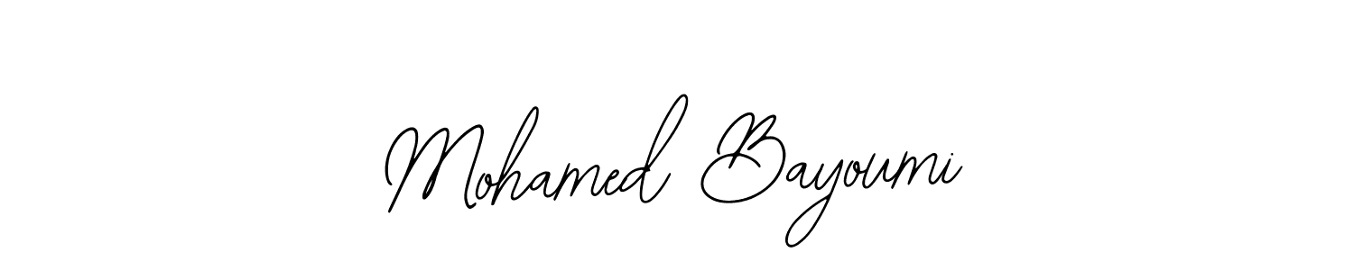 Bearetta-2O07w is a professional signature style that is perfect for those who want to add a touch of class to their signature. It is also a great choice for those who want to make their signature more unique. Get Mohamed Bayoumi name to fancy signature for free. Mohamed Bayoumi signature style 12 images and pictures png