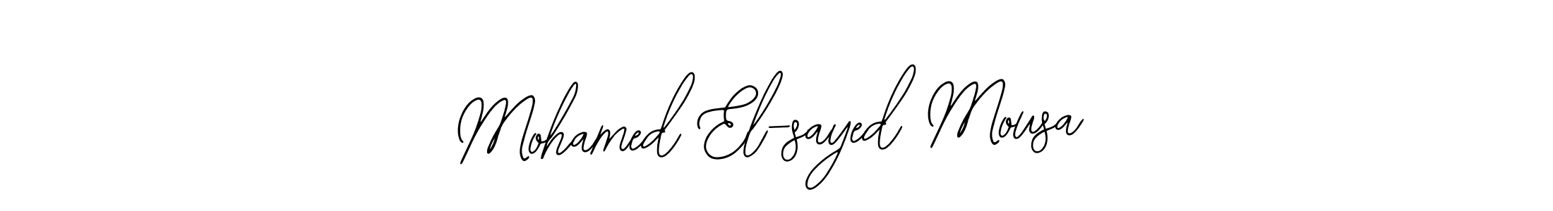 How to make Mohamed El-sayed Mousa name signature. Use Bearetta-2O07w style for creating short signs online. This is the latest handwritten sign. Mohamed El-sayed Mousa signature style 12 images and pictures png