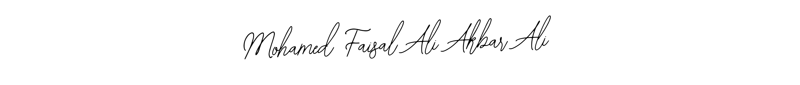 You can use this online signature creator to create a handwritten signature for the name Mohamed Faisal Ali Akbar Ali. This is the best online autograph maker. Mohamed Faisal Ali Akbar Ali signature style 12 images and pictures png