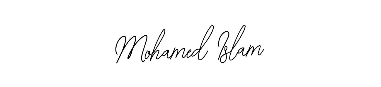 Similarly Bearetta-2O07w is the best handwritten signature design. Signature creator online .You can use it as an online autograph creator for name Mohamed Islam. Mohamed Islam signature style 12 images and pictures png