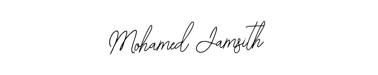 The best way (Bearetta-2O07w) to make a short signature is to pick only two or three words in your name. The name Mohamed Jamsith include a total of six letters. For converting this name. Mohamed Jamsith signature style 12 images and pictures png