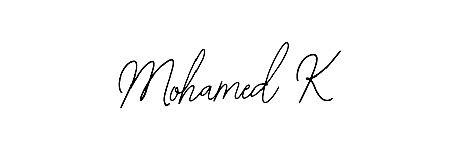 This is the best signature style for the Mohamed K name. Also you like these signature font (Bearetta-2O07w). Mix name signature. Mohamed K signature style 12 images and pictures png