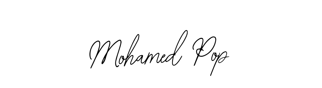 The best way (Bearetta-2O07w) to make a short signature is to pick only two or three words in your name. The name Mohamed Pop include a total of six letters. For converting this name. Mohamed Pop signature style 12 images and pictures png