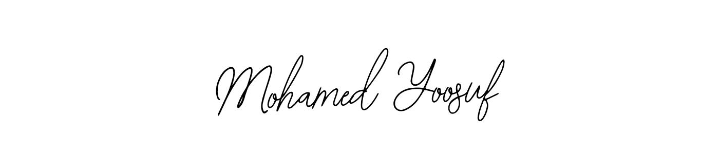 Use a signature maker to create a handwritten signature online. With this signature software, you can design (Bearetta-2O07w) your own signature for name Mohamed Yoosuf. Mohamed Yoosuf signature style 12 images and pictures png