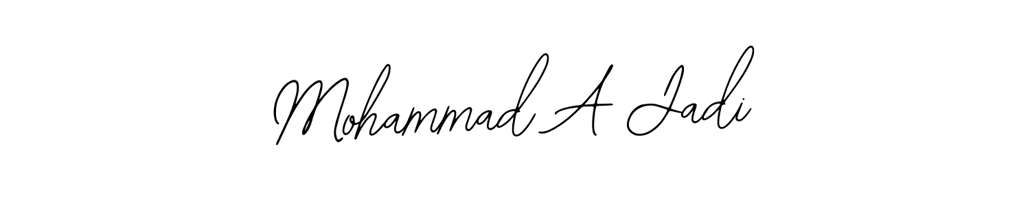 How to make Mohammad A Jadi name signature. Use Bearetta-2O07w style for creating short signs online. This is the latest handwritten sign. Mohammad A Jadi signature style 12 images and pictures png