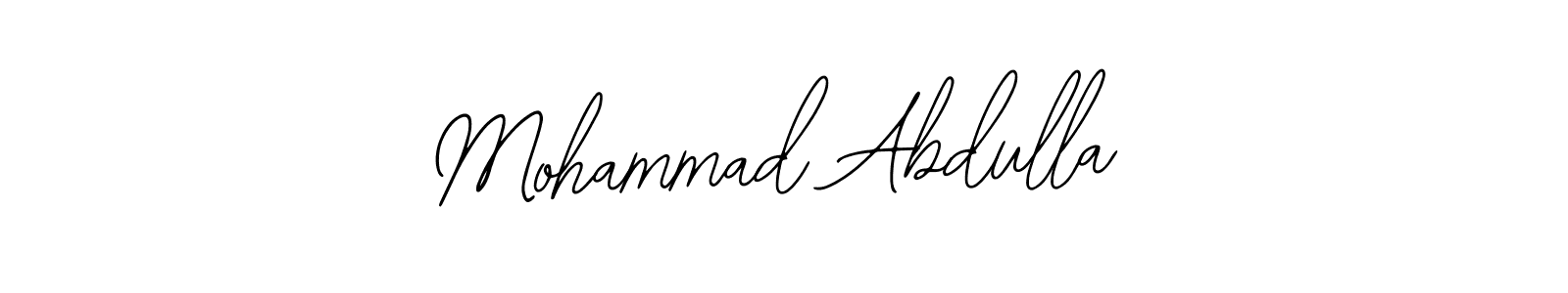 Design your own signature with our free online signature maker. With this signature software, you can create a handwritten (Bearetta-2O07w) signature for name Mohammad Abdulla. Mohammad Abdulla signature style 12 images and pictures png