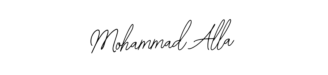 You should practise on your own different ways (Bearetta-2O07w) to write your name (Mohammad Alla) in signature. don't let someone else do it for you. Mohammad Alla signature style 12 images and pictures png