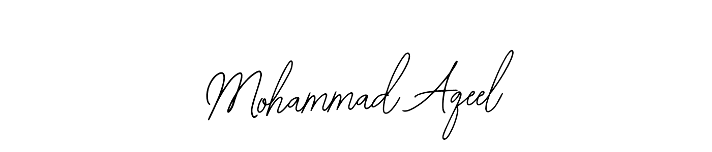 How to Draw Mohammad Aqeel signature style? Bearetta-2O07w is a latest design signature styles for name Mohammad Aqeel. Mohammad Aqeel signature style 12 images and pictures png