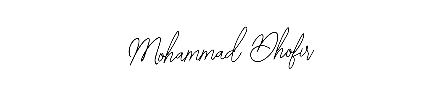 Use a signature maker to create a handwritten signature online. With this signature software, you can design (Bearetta-2O07w) your own signature for name Mohammad Dhofir. Mohammad Dhofir signature style 12 images and pictures png