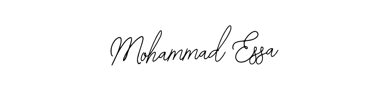 The best way (Bearetta-2O07w) to make a short signature is to pick only two or three words in your name. The name Mohammad Essa include a total of six letters. For converting this name. Mohammad Essa signature style 12 images and pictures png