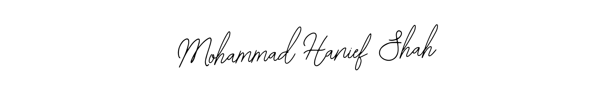 You should practise on your own different ways (Bearetta-2O07w) to write your name (Mohammad Hanief Shah) in signature. don't let someone else do it for you. Mohammad Hanief Shah signature style 12 images and pictures png