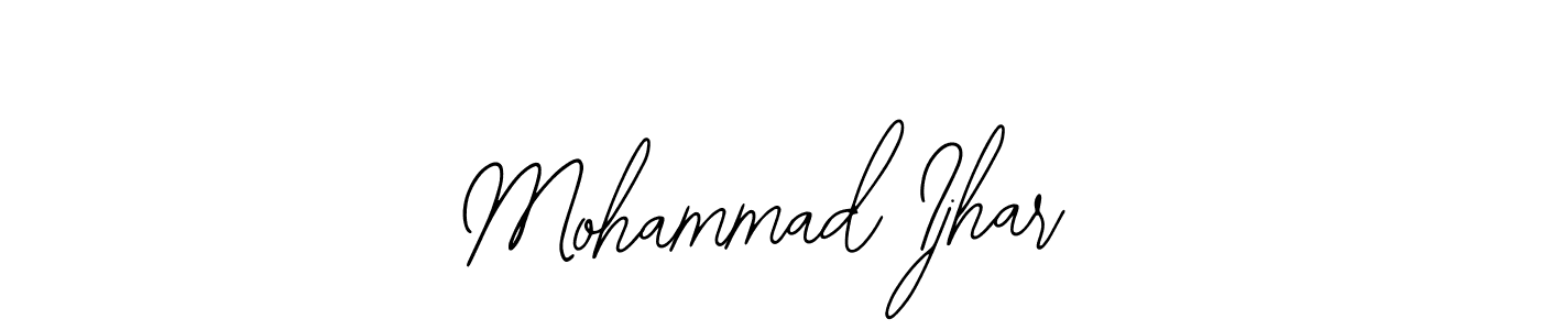 Use a signature maker to create a handwritten signature online. With this signature software, you can design (Bearetta-2O07w) your own signature for name Mohammad Ijhar. Mohammad Ijhar signature style 12 images and pictures png