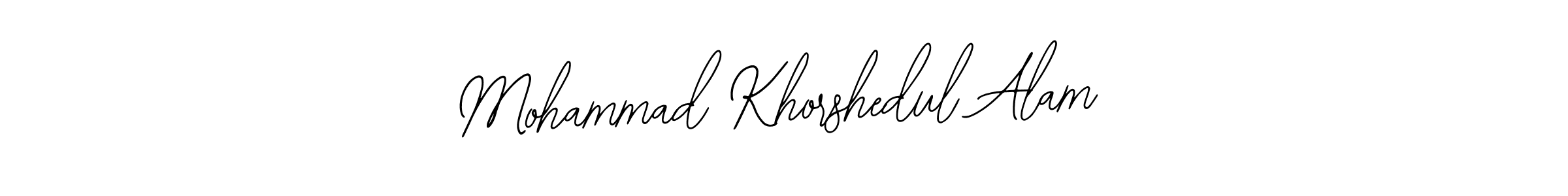 You should practise on your own different ways (Bearetta-2O07w) to write your name (Mohammad Khorshedul Alam) in signature. don't let someone else do it for you. Mohammad Khorshedul Alam signature style 12 images and pictures png