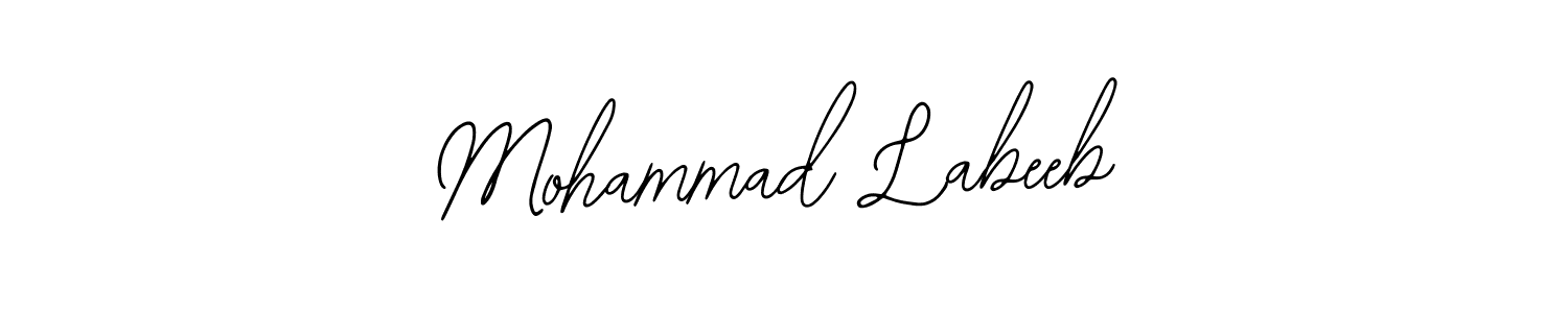 Similarly Bearetta-2O07w is the best handwritten signature design. Signature creator online .You can use it as an online autograph creator for name Mohammad Labeeb. Mohammad Labeeb signature style 12 images and pictures png