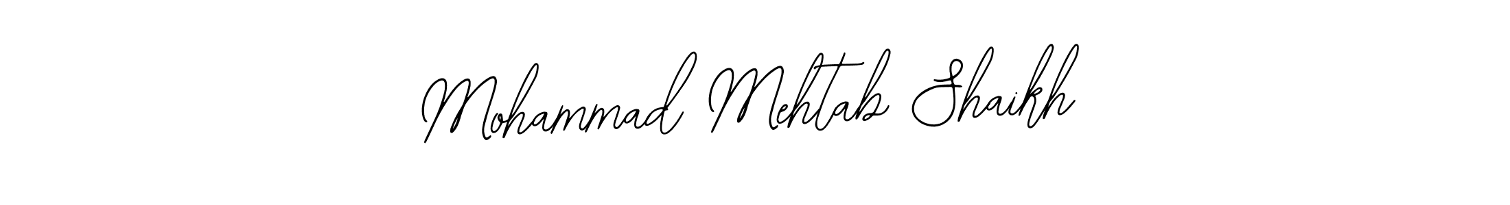 The best way (Bearetta-2O07w) to make a short signature is to pick only two or three words in your name. The name Mohammad Mehtab Shaikh include a total of six letters. For converting this name. Mohammad Mehtab Shaikh signature style 12 images and pictures png