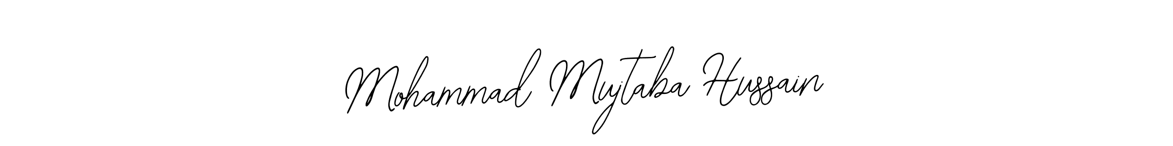 You should practise on your own different ways (Bearetta-2O07w) to write your name (Mohammad Mujtaba Hussain) in signature. don't let someone else do it for you. Mohammad Mujtaba Hussain signature style 12 images and pictures png