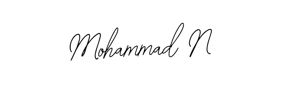 You should practise on your own different ways (Bearetta-2O07w) to write your name (Mohammad N) in signature. don't let someone else do it for you. Mohammad N signature style 12 images and pictures png