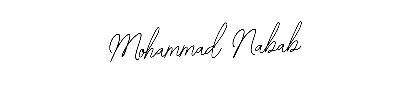 Bearetta-2O07w is a professional signature style that is perfect for those who want to add a touch of class to their signature. It is also a great choice for those who want to make their signature more unique. Get Mohammad Nabab name to fancy signature for free. Mohammad Nabab signature style 12 images and pictures png