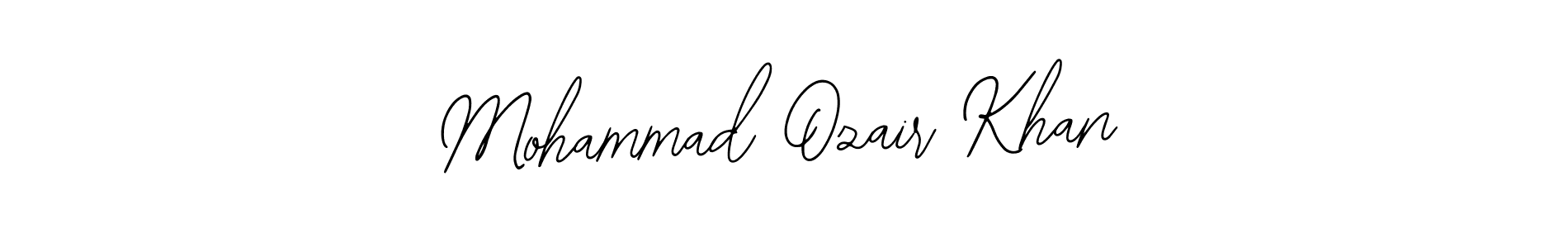 You should practise on your own different ways (Bearetta-2O07w) to write your name (Mohammad Ozair Khan) in signature. don't let someone else do it for you. Mohammad Ozair Khan signature style 12 images and pictures png