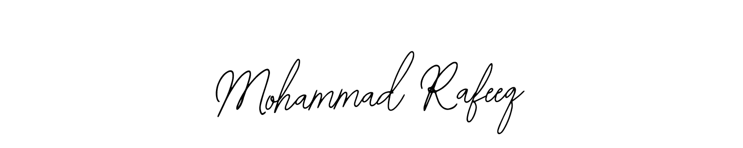 Bearetta-2O07w is a professional signature style that is perfect for those who want to add a touch of class to their signature. It is also a great choice for those who want to make their signature more unique. Get Mohammad Rafeeq name to fancy signature for free. Mohammad Rafeeq signature style 12 images and pictures png