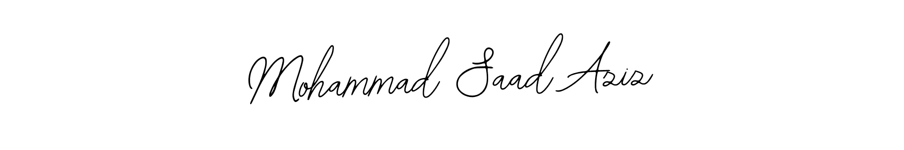 Use a signature maker to create a handwritten signature online. With this signature software, you can design (Bearetta-2O07w) your own signature for name Mohammad Saad Aziz. Mohammad Saad Aziz signature style 12 images and pictures png