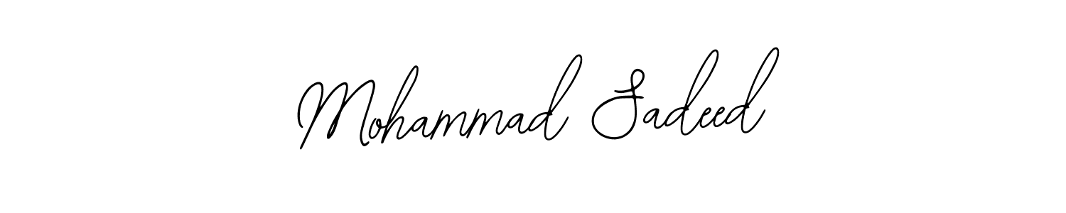 You should practise on your own different ways (Bearetta-2O07w) to write your name (Mohammad Sadeed) in signature. don't let someone else do it for you. Mohammad Sadeed signature style 12 images and pictures png