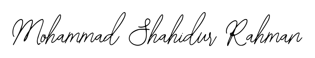 The Bearetta-2O07w handwriting style adds charm and authenticity to name Mohammad Shahidur Rahman. A wonderful choice for personal thank-you notes. Mohammad Shahidur Rahman signature style 12 images and pictures png