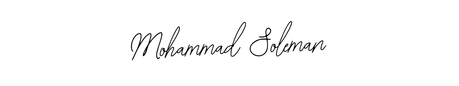 How to make Mohammad Soleman name signature. Use Bearetta-2O07w style for creating short signs online. This is the latest handwritten sign. Mohammad Soleman signature style 12 images and pictures png