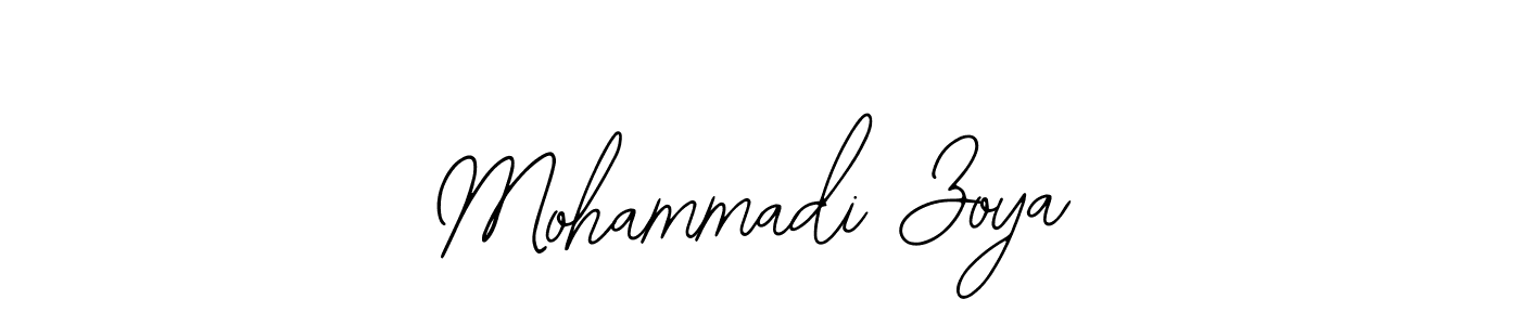 The best way (Bearetta-2O07w) to make a short signature is to pick only two or three words in your name. The name Mohammadi Zoya include a total of six letters. For converting this name. Mohammadi Zoya signature style 12 images and pictures png