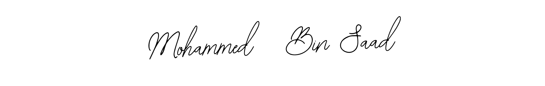 Use a signature maker to create a handwritten signature online. With this signature software, you can design (Bearetta-2O07w) your own signature for name Mohammed   Bin Saad. Mohammed   Bin Saad signature style 12 images and pictures png