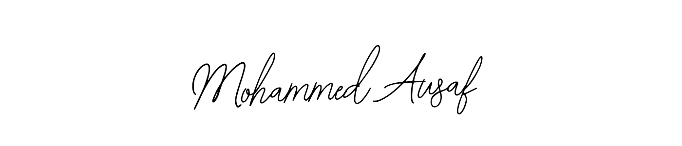 How to make Mohammed Ausaf name signature. Use Bearetta-2O07w style for creating short signs online. This is the latest handwritten sign. Mohammed Ausaf signature style 12 images and pictures png