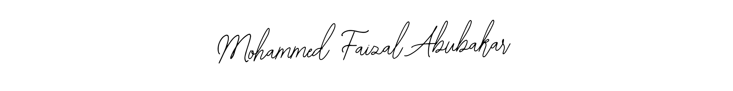 Make a beautiful signature design for name Mohammed Faizal Abubakar. With this signature (Bearetta-2O07w) style, you can create a handwritten signature for free. Mohammed Faizal Abubakar signature style 12 images and pictures png