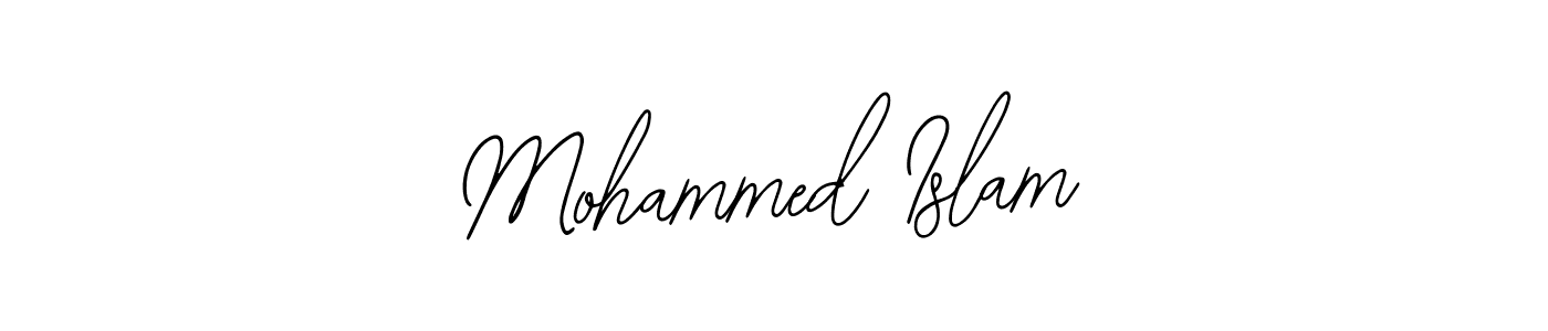 Use a signature maker to create a handwritten signature online. With this signature software, you can design (Bearetta-2O07w) your own signature for name Mohammed Islam. Mohammed Islam signature style 12 images and pictures png