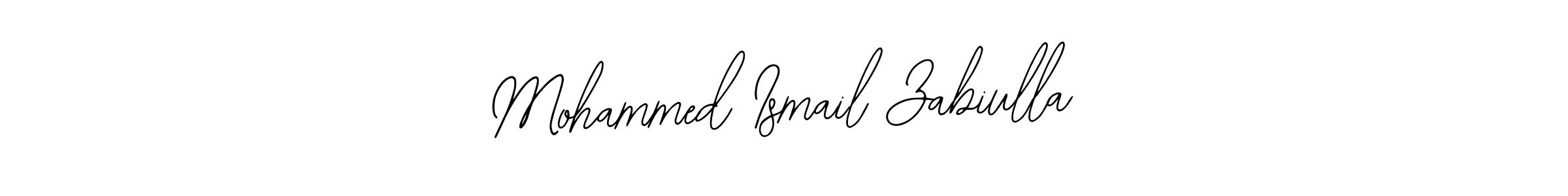 Bearetta-2O07w is a professional signature style that is perfect for those who want to add a touch of class to their signature. It is also a great choice for those who want to make their signature more unique. Get Mohammed Ismail Zabiulla name to fancy signature for free. Mohammed Ismail Zabiulla signature style 12 images and pictures png