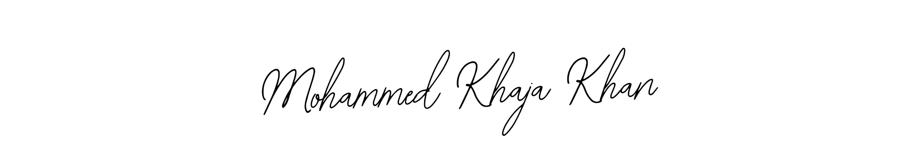 Use a signature maker to create a handwritten signature online. With this signature software, you can design (Bearetta-2O07w) your own signature for name Mohammed Khaja Khan. Mohammed Khaja Khan signature style 12 images and pictures png
