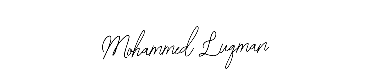 Design your own signature with our free online signature maker. With this signature software, you can create a handwritten (Bearetta-2O07w) signature for name Mohammed Luqman. Mohammed Luqman signature style 12 images and pictures png