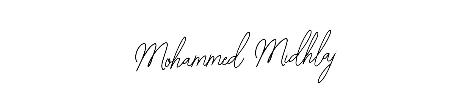 Create a beautiful signature design for name Mohammed Midhlaj. With this signature (Bearetta-2O07w) fonts, you can make a handwritten signature for free. Mohammed Midhlaj signature style 12 images and pictures png