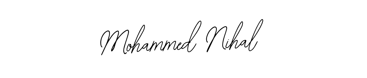 How to make Mohammed Nihal name signature. Use Bearetta-2O07w style for creating short signs online. This is the latest handwritten sign. Mohammed Nihal signature style 12 images and pictures png