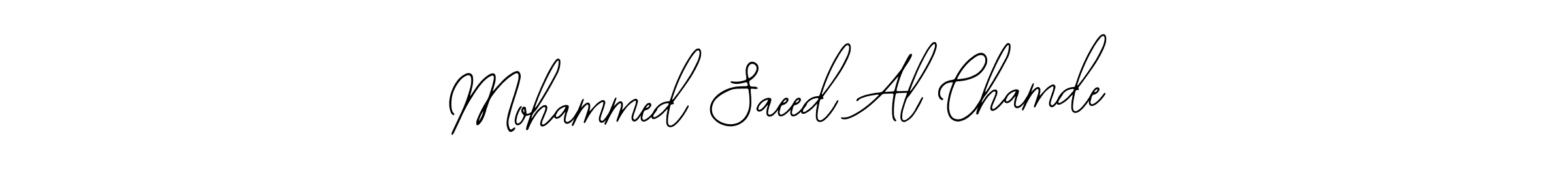 How to Draw Mohammed Saeed Al Chamde signature style? Bearetta-2O07w is a latest design signature styles for name Mohammed Saeed Al Chamde. Mohammed Saeed Al Chamde signature style 12 images and pictures png