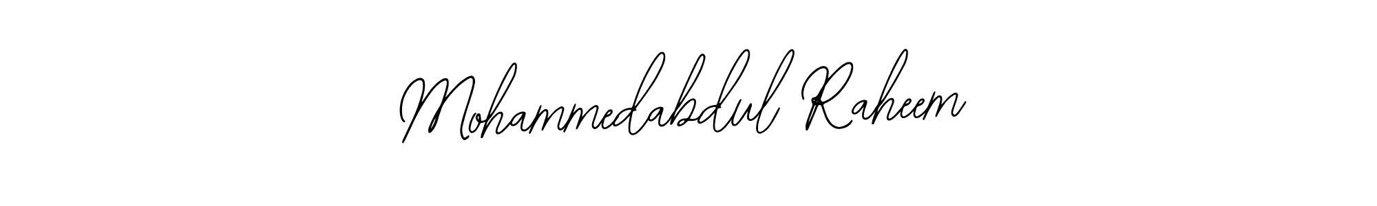 Make a beautiful signature design for name Mohammedabdul Raheem. With this signature (Bearetta-2O07w) style, you can create a handwritten signature for free. Mohammedabdul Raheem signature style 12 images and pictures png