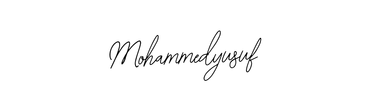 Bearetta-2O07w is a professional signature style that is perfect for those who want to add a touch of class to their signature. It is also a great choice for those who want to make their signature more unique. Get Mohammedyusuf name to fancy signature for free. Mohammedyusuf signature style 12 images and pictures png