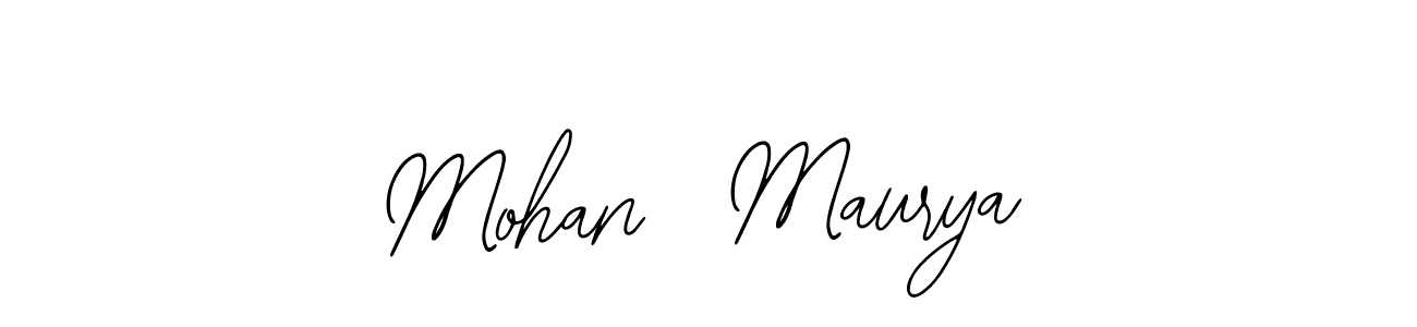 You should practise on your own different ways (Bearetta-2O07w) to write your name (Mohan  Maurya) in signature. don't let someone else do it for you. Mohan  Maurya signature style 12 images and pictures png