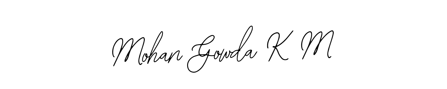 How to make Mohan Gowda K M signature? Bearetta-2O07w is a professional autograph style. Create handwritten signature for Mohan Gowda K M name. Mohan Gowda K M signature style 12 images and pictures png