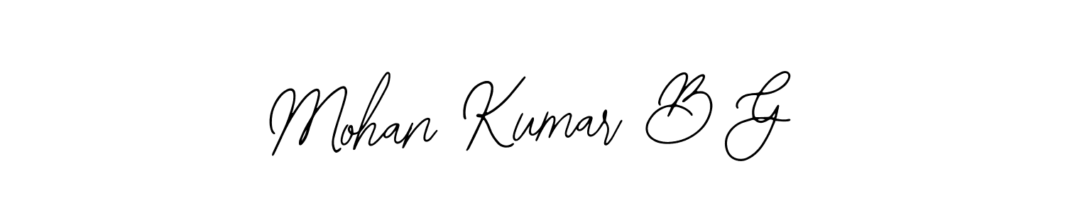 How to make Mohan Kumar B G signature? Bearetta-2O07w is a professional autograph style. Create handwritten signature for Mohan Kumar B G name. Mohan Kumar B G signature style 12 images and pictures png