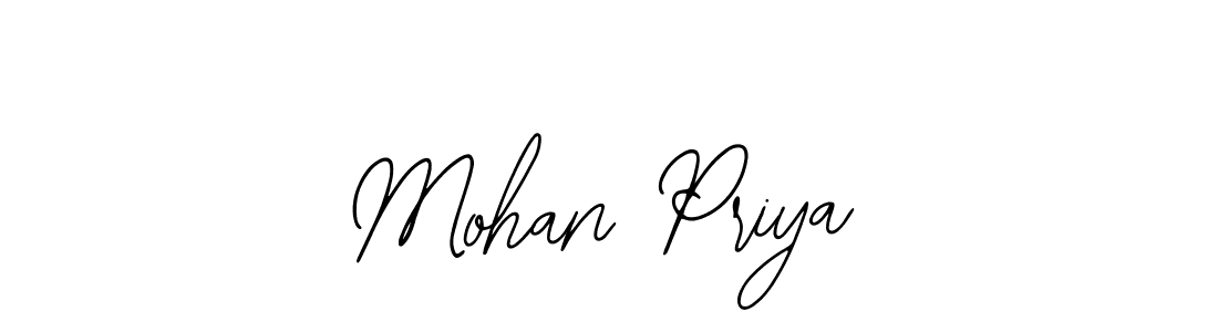 Mohan Priya stylish signature style. Best Handwritten Sign (Bearetta-2O07w) for my name. Handwritten Signature Collection Ideas for my name Mohan Priya. Mohan Priya signature style 12 images and pictures png