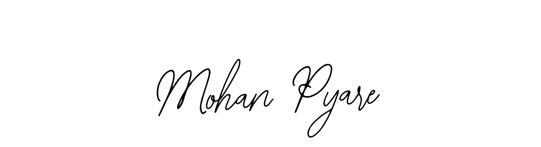 Use a signature maker to create a handwritten signature online. With this signature software, you can design (Bearetta-2O07w) your own signature for name Mohan Pyare. Mohan Pyare signature style 12 images and pictures png