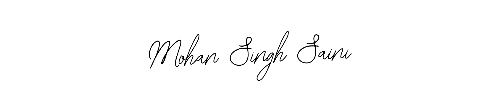 How to make Mohan Singh Saini name signature. Use Bearetta-2O07w style for creating short signs online. This is the latest handwritten sign. Mohan Singh Saini signature style 12 images and pictures png