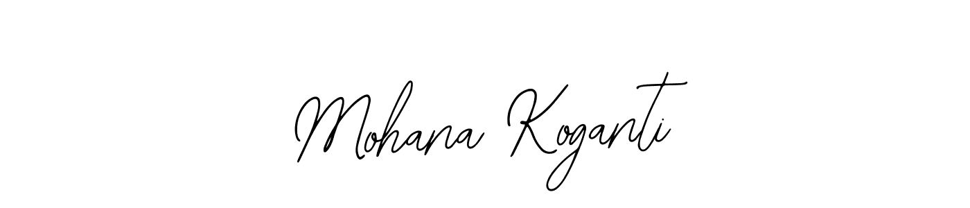 How to make Mohana Koganti name signature. Use Bearetta-2O07w style for creating short signs online. This is the latest handwritten sign. Mohana Koganti signature style 12 images and pictures png