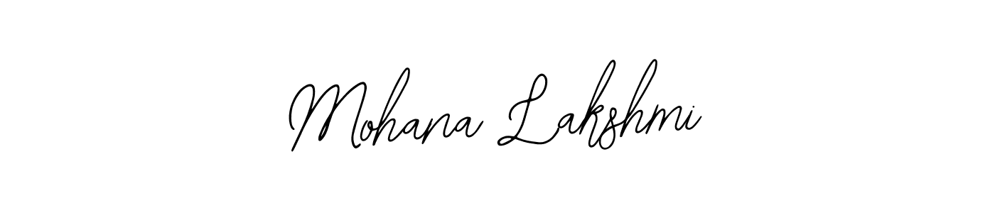 You should practise on your own different ways (Bearetta-2O07w) to write your name (Mohana Lakshmi) in signature. don't let someone else do it for you. Mohana Lakshmi signature style 12 images and pictures png